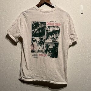 Garage Cream Miami Palm Club Graphic Tee Size M Grunge Y2K Short Sleeve Shirt